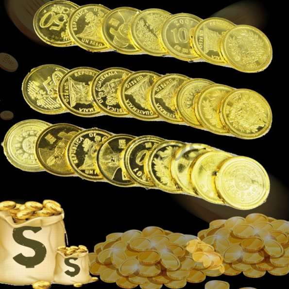 Halloween Supplies Gold Coin Props