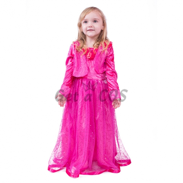 Girls Halloween Costumes Rose Red Princess Dress