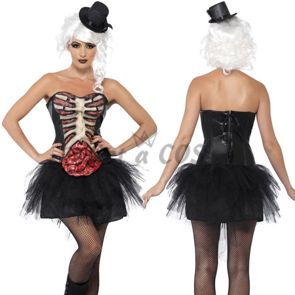 Scary Women Halloween Costumes Skeleton Sexy Dress