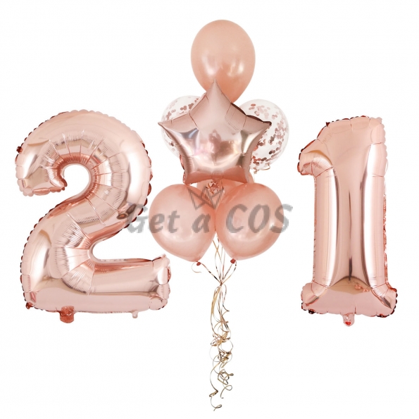Birthdays Decoration 1-90 Years Old Number Balloon