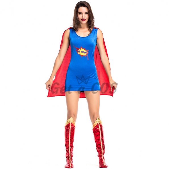 Women Halloween Superman Costumes Movie Heroes Game Style