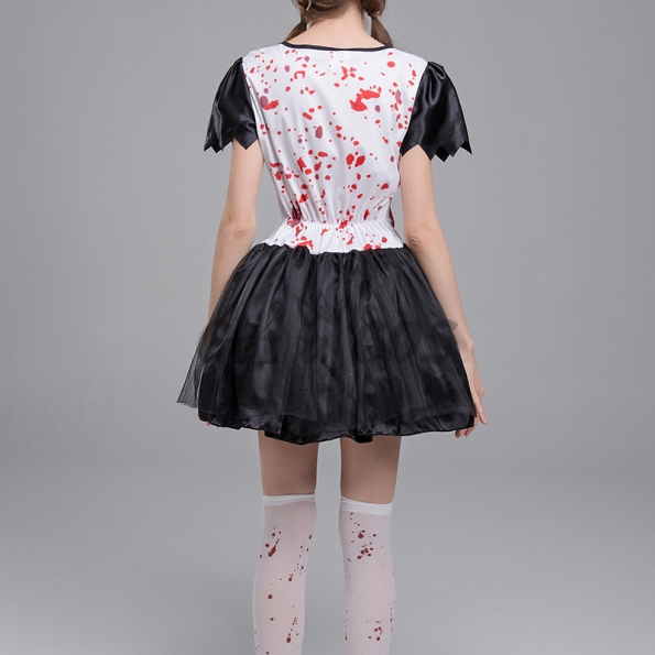 Scary Halloween Costumes Bloody Maid Uniform