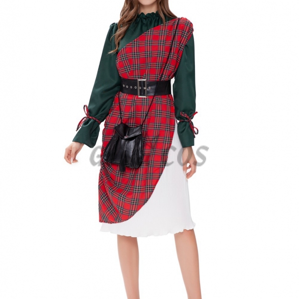Adult Strawberry Skirt Scottish Girl Costume