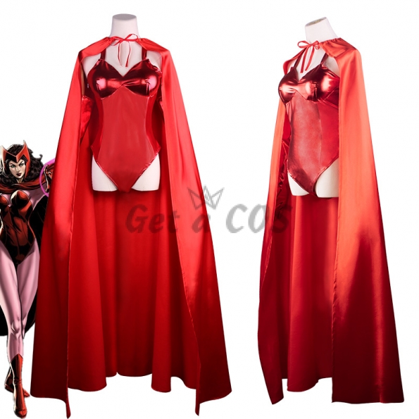 Avengers Costumes Wanda Red Jumpsuit