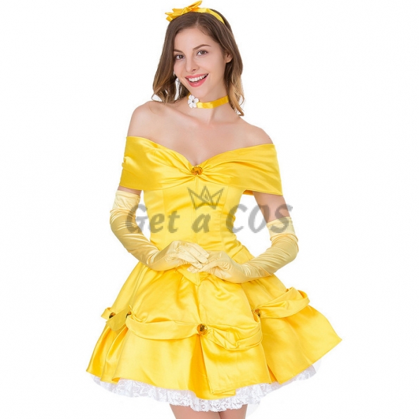 Halloween Costumes Princess Belle Cosplay Dress