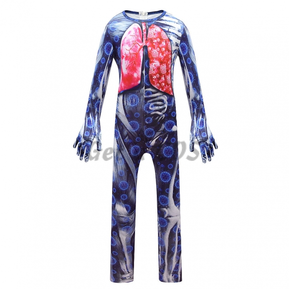 Skeleton Costume Human Organ Cell Pattern
