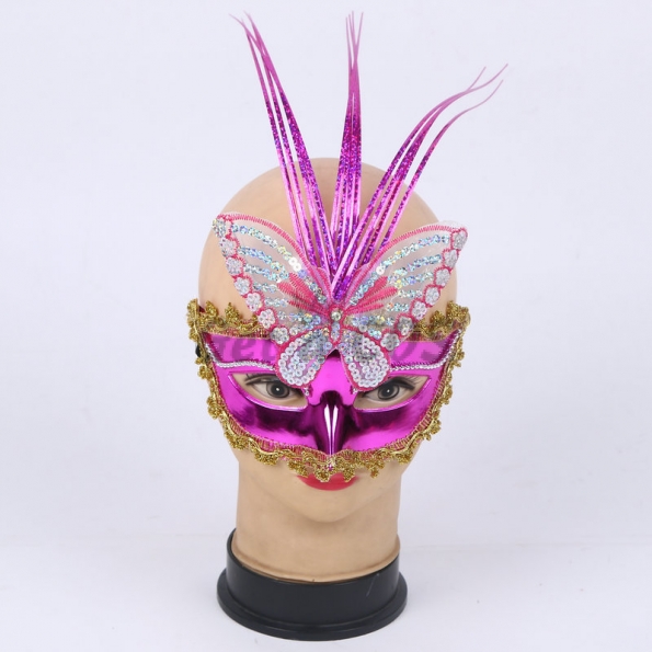 Halloween Decorations Rain Silk Butterfly Mask