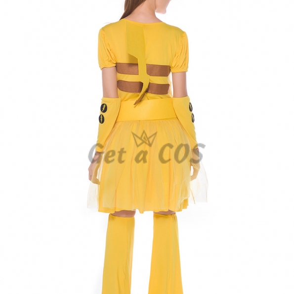 Women Halloween Costumes Yellow Pikachu