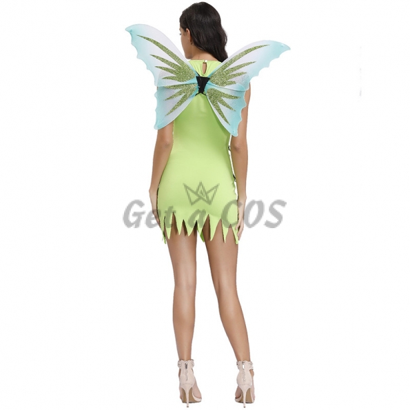 Fairy Tale Theme Halloween Costumes Green Forest Butterfly Fairy Style
