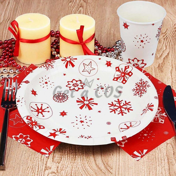 Christmas Decorations Snowflake Pattern Tableware