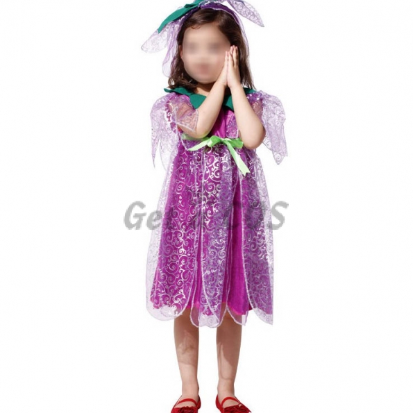 Fairy Costumes Purple Yarn Dress