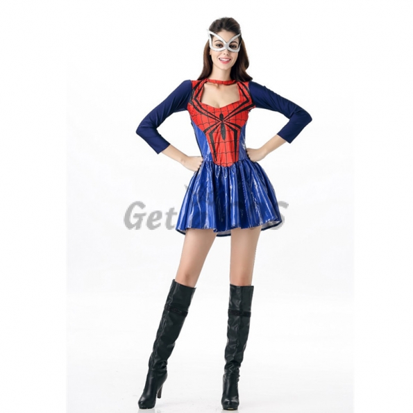 Sexy Women Halloween Costumes Jumpsuit Spider Man Warrior