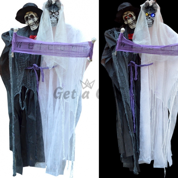 Halloween Supplies Ghost Bride Groom Pendant