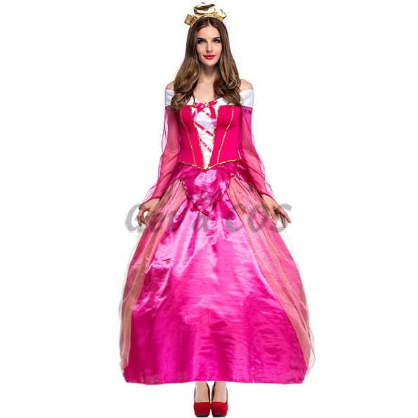 Women Halloween Costumes Pink Princess Dress