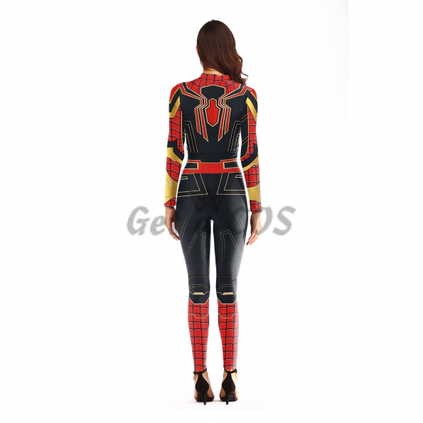 Women Halloween Costumes Spiderman Machinery Jumpsuit