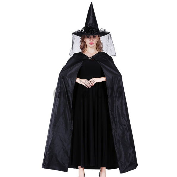 Witch Costume Double Cloak Hat