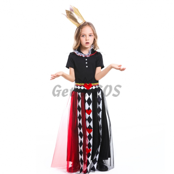 Alice in Wonderland Poker Queen Girls Costume