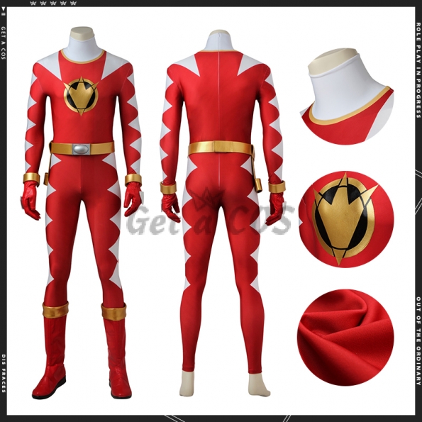 Power Rangers Costume DinoThunder Red Cosplay - Customized
