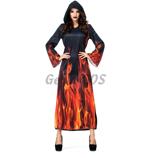 Halloween Costumes Hell Flame Devil Witch Clothes