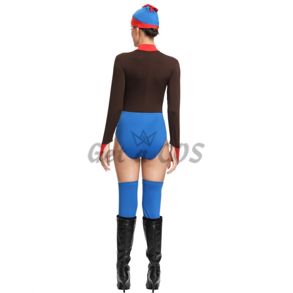 Halloween Clown Costumes Elastic Tights With Suspenders And Leggings