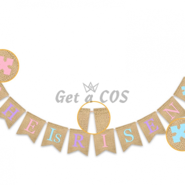 Easter Decorations Linen Pennant