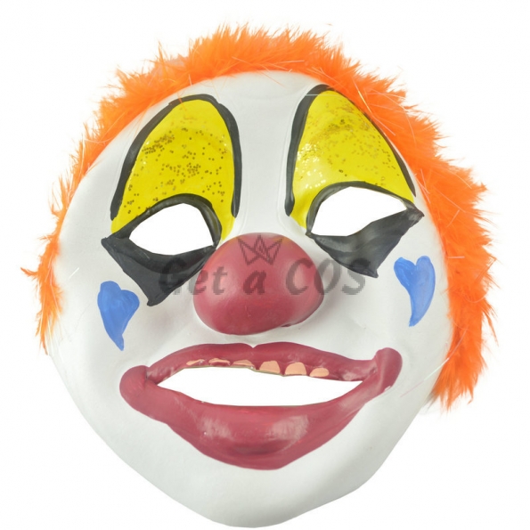 Halloween Decorations Colorful Wig Clown Mask