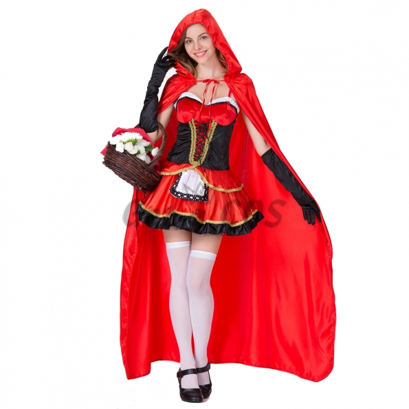 Halloween Costumes Little Red Riding Hood Long Dress