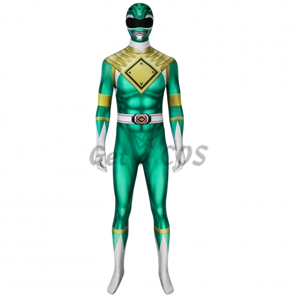 Power Rangers Costume Green White Ranger - Customized