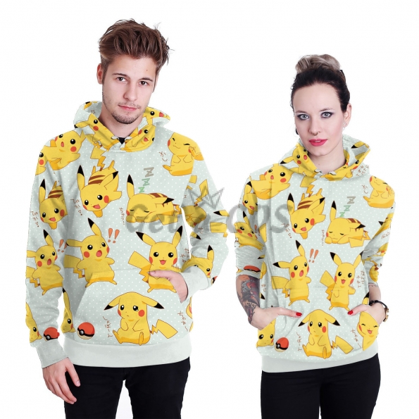 Couples Halloween Costumes Pikachu Digital Print