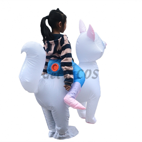 Inflatable Costumes White Riding Child Cat