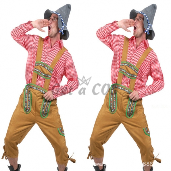 Men Halloween Costumes Bavarian Beer Overalls