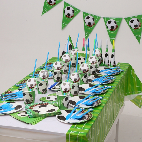 Birthdays Decoration Football Theme Tableware