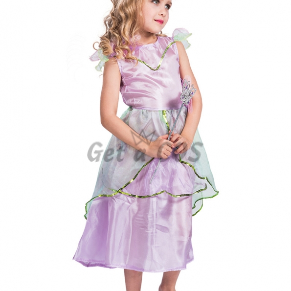 Girls Halloween Costumes Purple Elf Girly Skirt