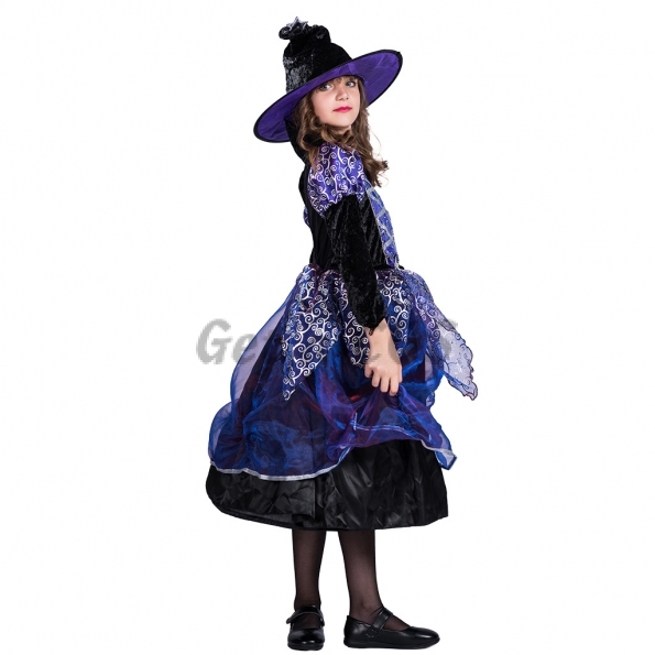 Halloween Costumes Girls Witches Purple Clothes