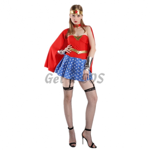 Women Halloween Superman Costumes Stage Uniform