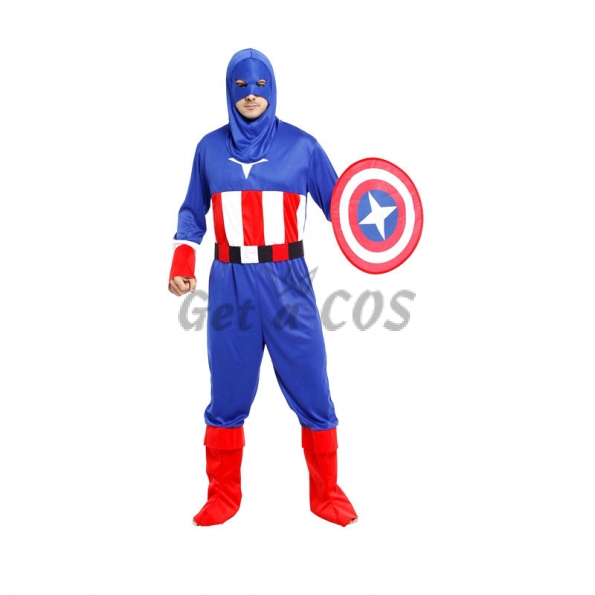 Men's Captain America Costume Jumpsuit