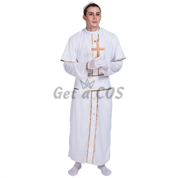 Men Halloween Costumes Rome Pope Clothes