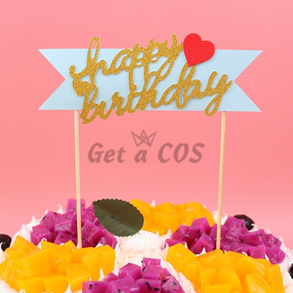 Birthdays Decoration Color Cake Insert Card