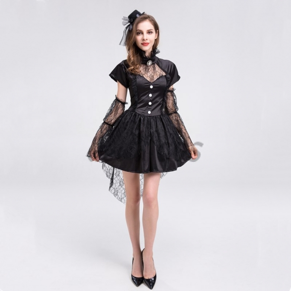 Sexy Adult Halloween Costumes Witch Devil Tuxedo Vampire Dress