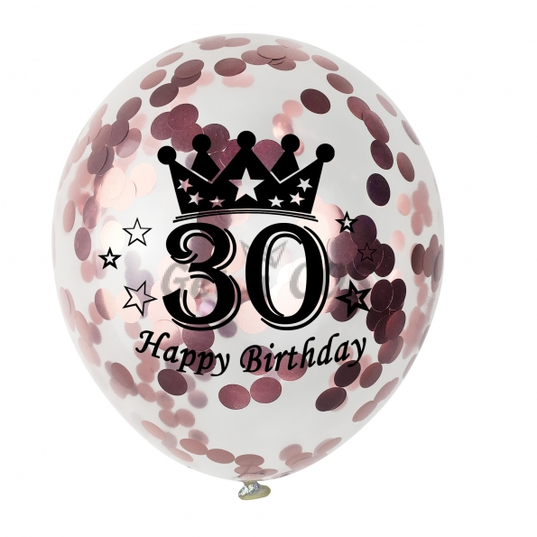 Birthday Balloons Transparent Confetti