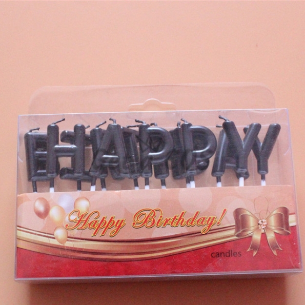 Birthdays Decoration Gilded Letter Candle