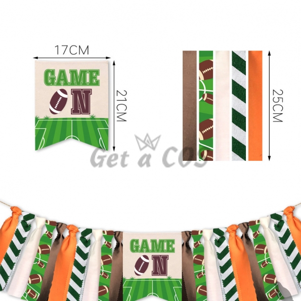 Birthdays Decoration Rugby Theme Pull The Flag