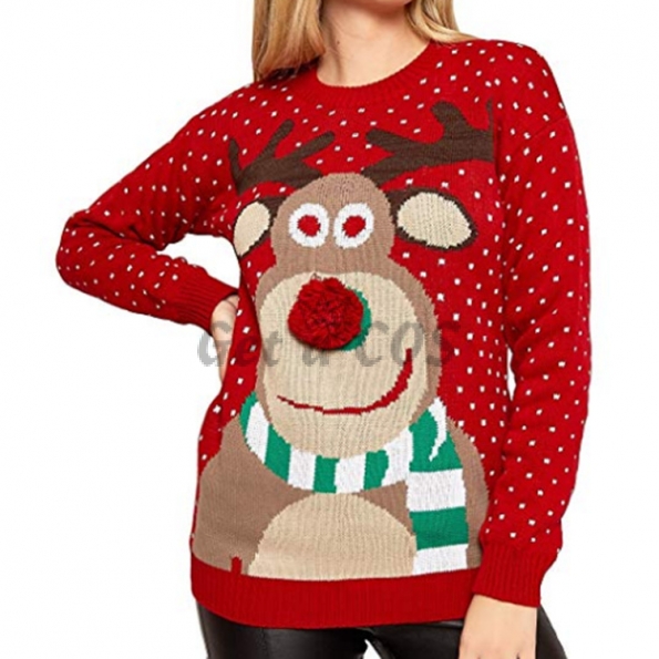 Christmas Sweater Big Deer Pattern