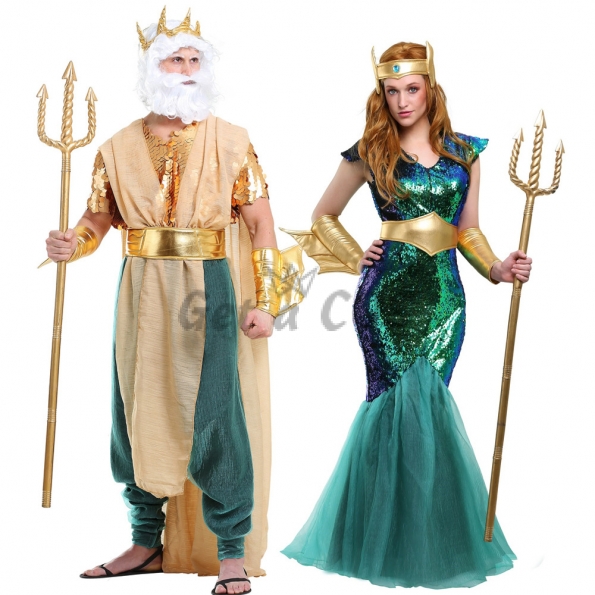 Sea King Cleopatra Pharaoh Adult Couples Costumes