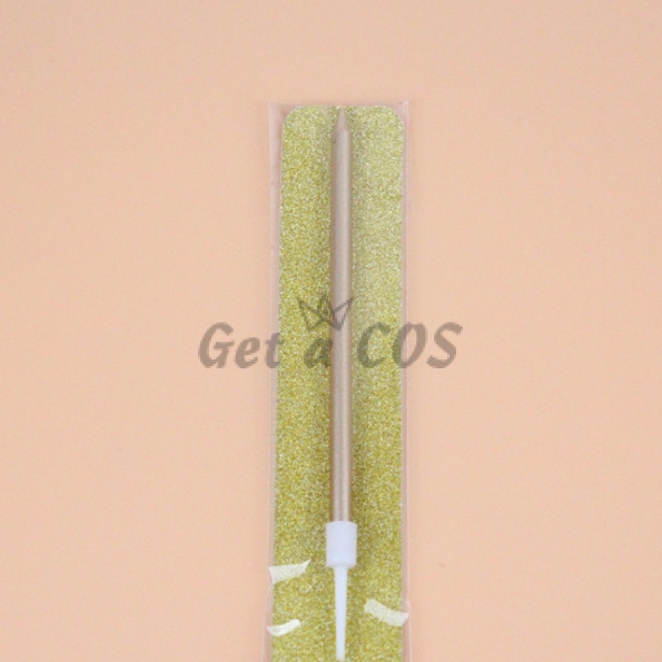 Birthdays Decoration Gold-Plated Long Pole Candle