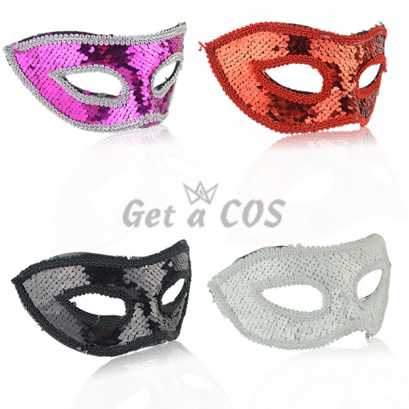 Halloween Mask Dot-Edged Flat Sequined Party