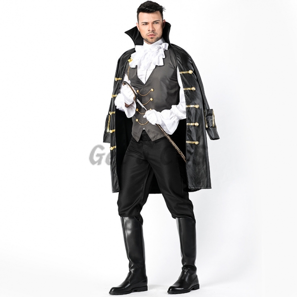 Halloween Men Pirate Costumes Cape With Cape Suit