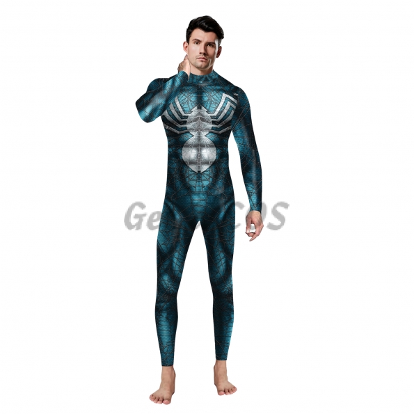 Men Halloween Costumes Spider Web Body Printing