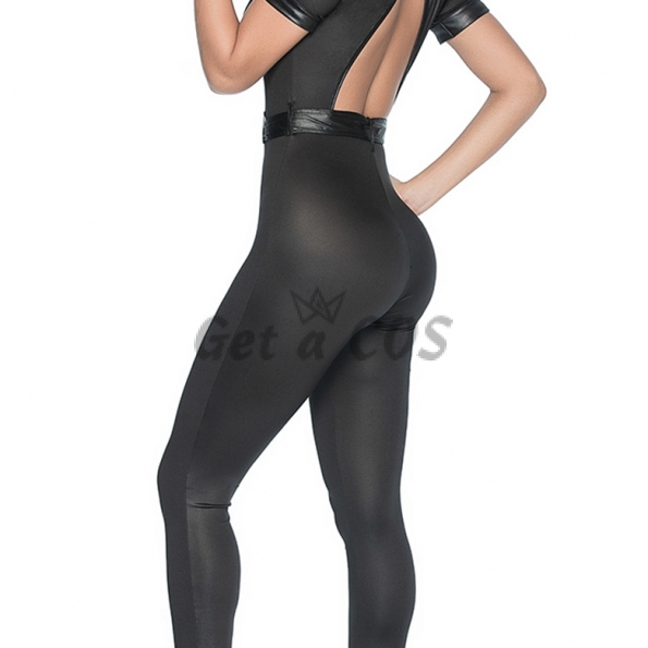 Halloween Policewoman Costumes Black Buckle Style