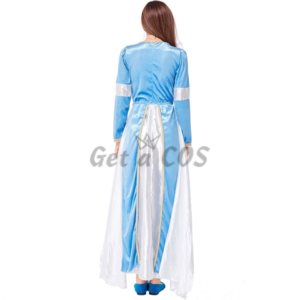 Women Costumes Blue Noble Skirt European Court Style